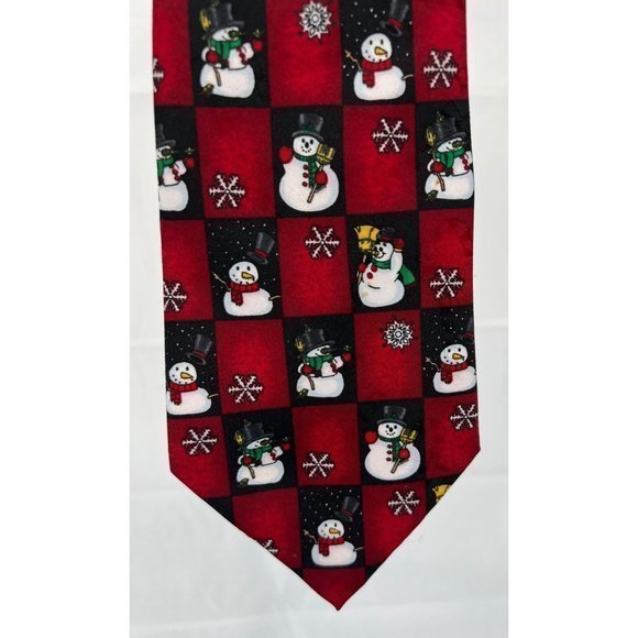 Licensed Hallmark Men's Snowman Christmas Tie 58" - Picture 2 of 3